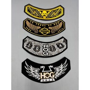 Set Of 4 Harley Owners Group HOG Patches 2012 2013 2014 2016